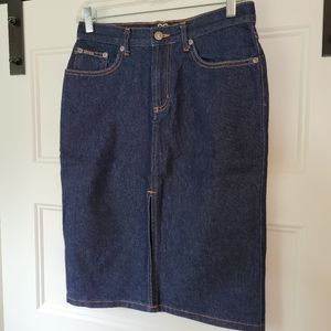 Denim Knee length skirt